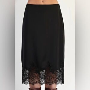 Lace Hem Slip Skirt